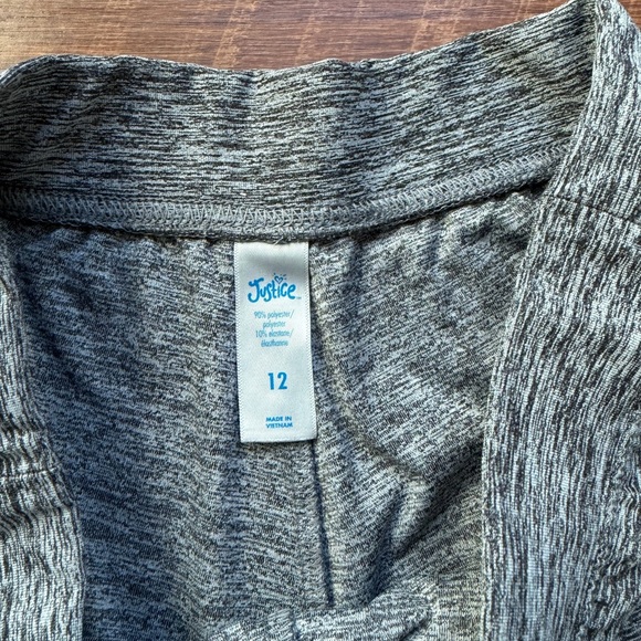 Justice Women's Heather Gray Athletic Shorts - Picture 2 of 2